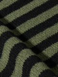 Joior All Match Knitted Striped Sweater, Men's Casual Warm Slightly Stretch Crew Neck Pullover Sweater For Fall Winter