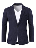 Joior Casual One Button Suit Jacket, Men's Blazer For Spring Fall