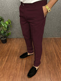 Joior Men's Chic Elegant Slacks, Solid Color Skinny Dress Pants For Business Banquet