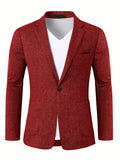 Joior Casual One Button Suit Jacket, Men's Blazer For Spring Fall