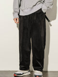 Joior Loose Fit Corduroy Pants, Men's Casual Stretch Sweatpants For Spring Summer