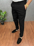 Joior Men's Chic Elegant Slacks, Solid Color Skinny Dress Pants For Business Banquet