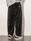 Joior Loose Fit Corduroy Pants, Men's Casual Stretch Sweatpants For Spring Summer