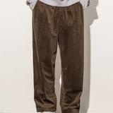 Joior Loose Fit Corduroy Pants, Men's Casual Stretch Sweatpants For Spring Summer