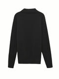 Joior 2All Match Knitted Cable Sweater, Men's Casual Warm Middle Stretch Stand Collar Pullover Sweater For Fall Winter