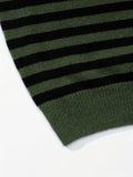 Joior All Match Knitted Striped Sweater, Men's Casual Warm Slightly Stretch Crew Neck Pullover Sweater For Fall Winter