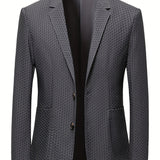 Joior Elegant Two Button Blazer, Men's Semi-formal Lapel Suit Jacket For Business