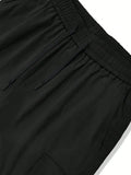 Joior Men's Drawstring Cargo Short Pants, Lightweight Big Flap Pocket Loose Trendy Shorts, Men's Work Pants Outdoors