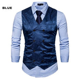 Joior Men's Red Paisley Double Breasted Dress Vest Brand New Slim Fit Formal Business Sleeveless Waistcoat Men Chaleco Hombre 2XL