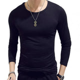 Joior Fashion Men's T-shirt Casual O-neck Long Sleeve Slim Outdoor Sports Top