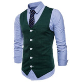 Joior Casual Cotton Linen Mens Suit Vest Slim Fit Single Breasted Sleeveless Waistcoat Male White Yellow Green Orange Light Blue M-4XL