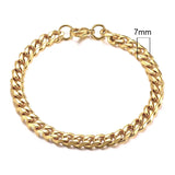 Joior 3-11mm Chunky Miami Curb Chain Bracelet for Men, Stainless Steel Cuban Link Chain Wristband Classic Punk Heavy Male Jewelry