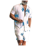 Joior 1 set Summer Hawaii Trend Print Sets Men Hawaii Shorts Shirt Clothing Set Casual Palm Tree Floral Shirt Beach Short Sleeve Suit