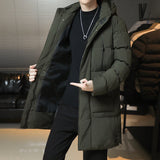 Joior WELL DRESSED MEN New Winter Fashion Youth Middle And Long Clothes Men'S Korean Version Popular Bread Down Cotton Thickened Warm Coat Boy