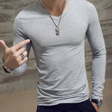 Joior 1pc Fashion Hot Sale Classic Long Sleeve T-Shirt For Men Fitness T Shirts Slim Fit Shirts Designer Solid Tees Tops