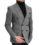 Joior Formal New Burgundy Red Grey Lapel Tux Men Slim Fit Suits Coat Jacket Custom Made For Wendding Party Woolen cloth