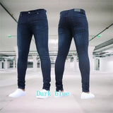 Joior Man Pants Retro Washing Zipper Stretch Jeans Casual Slim Fit Trousers Male Plus Size Pencil Pants Denim Skinny Jeans for Men