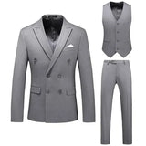 Joior S-6XL (Jacket+Pants+vest) Men Suits Double Breasted Latest Design  Double breasted Groom Wedding Tuxedos Best Costume Homme