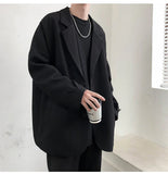 Joior British-style Blazers Men Leisure Trendy Loose Suit Jackets Male Retro Daily Ins Streetwear All-match Simple Korean Suit-tops