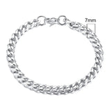 Joior 3-11mm Chunky Miami Curb Chain Bracelet for Men, Stainless Steel Cuban Link Chain Wristband Classic Punk Heavy Male Jewelry