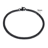 Joior 3-11mm Chunky Miami Curb Chain Bracelet for Men, Stainless Steel Cuban Link Chain Wristband Classic Punk Heavy Male Jewelry