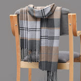 Joior 185*35cm Outdoor Plaid Winter Scarf Women Men Unisex Shalw Warm Wrap Muffler Muffler Fashion Cashmere Hijab Pashmina Tassels