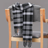 Joior 185*35cm Outdoor Plaid Winter Scarf Women Men Unisex Shalw Warm Wrap Muffler Muffler Fashion Cashmere Hijab Pashmina Tassels