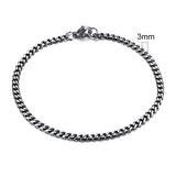 Joior 3-11mm Chunky Miami Curb Chain Bracelet for Men, Stainless Steel Cuban Link Chain Wristband Classic Punk Heavy Male Jewelry