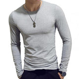 Joior Fashion Men's T-shirt Casual O-neck Long Sleeve Slim Outdoor Sports Top