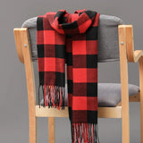 Joior 185*35cm Outdoor Plaid Winter Scarf Women Men Unisex Shalw Warm Wrap Muffler Muffler Fashion Cashmere Hijab Pashmina Tassels