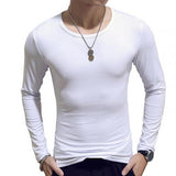 Joior Fashion Men's T-shirt Casual O-neck Long Sleeve Slim Outdoor Sports Top