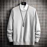 Cotton Hoodie Sweatshirts Men White Streetwear Hoodies Oversize Hip Hop Sweatshirt Men Clothing O Neck White Basic Hoodies 4XL