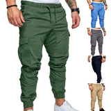 New Men's Casual Jogging Pants Solid Color Pocket Pants Sports Pants Men's Trousers Street Hip Halen Jogging Pants