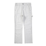 Joior Hip Hop White Straight Ripped Casual Mens Jeans Pants Both Side Tassel Wide Leg Streetwear Denim Trousers Oversized