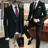 Joior Costume Homme Italian Business Slim Fit 3 Pieces Royal Blue Men's Suits Groom Prom Tuxedos Groomsmen Blazer for Wedding