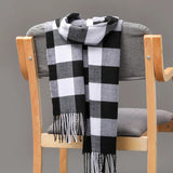 Joior 185*35cm Outdoor Plaid Winter Scarf Women Men Unisex Shalw Warm Wrap Muffler Muffler Fashion Cashmere Hijab Pashmina Tassels