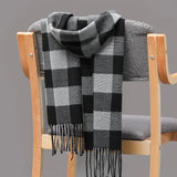 Joior 185*35cm Outdoor Plaid Winter Scarf Women Men Unisex Shalw Warm Wrap Muffler Muffler Fashion Cashmere Hijab Pashmina Tassels