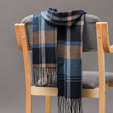 Joior 185*35cm Outdoor Plaid Winter Scarf Women Men Unisex Shalw Warm Wrap Muffler Muffler Fashion Cashmere Hijab Pashmina Tassels