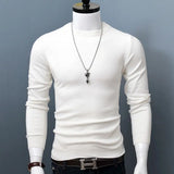 Joior 2024 Men Autumn Winter Fashion Long Sleeve O-Neck Casual Knit Sweater Male Solid Color All-match Cashmere Sweater Pullover