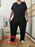 Joior Summer Plus Size 8XL 170KG Men Pajamas Sets Modal Home Wear Set Soft Casual Sleep Wear Short Sleeve Top and Long Pants