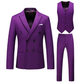 Joior S-6XL (Jacket+Pants+vest) Men Suits Double Breasted Latest Design  Double breasted Groom Wedding Tuxedos Best Costume Homme