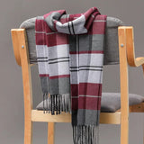 Joior 185*35cm Outdoor Plaid Winter Scarf Women Men Unisex Shalw Warm Wrap Muffler Muffler Fashion Cashmere Hijab Pashmina Tassels