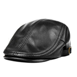 Joior Hats Men Women Street Bonnet Genuine Leather Beret Male Thin Hats 55-61 cm Adjustable Forward Cap Leisure Duckbill Casquette