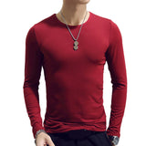 Joior 1pc Fashion Hot Sale Classic Long Sleeve T-Shirt For Men Fitness T Shirts Slim Fit Shirts Designer Solid Tees Tops