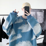 Joior Autumn Clouds Hoodie Men Fashion Printing Casual O-Neck Sweatshirt Men Streetwear Loose Hip Hop Pullover Hoodies Mens Hoody