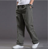 Joior Mens Casual Cargo Cotton Pants Men Pocket Loose Straight Pants Elastic Work Trousers Brand Fit Joggers Male Super Large Size 6XL