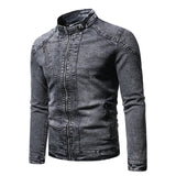 Joior Fashion Spring Casual Jacket Mens Velvet Streetwear Denim Jacket  Stand Collar Jean Jackets Male Slim Fit Coat Outerwear