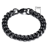 Joior 3-11mm Chunky Miami Curb Chain Bracelet for Men, Stainless Steel Cuban Link Chain Wristband Classic Punk Heavy Male Jewelry