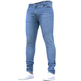 Joior Man Pants Retro Washing Zipper Stretch Jeans Casual Slim Fit Trousers Male Plus Size Pencil Pants Denim Skinny Jeans for Men