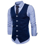 Joior Casual Cotton Linen Mens Suit Vest Slim Fit Single Breasted Sleeveless Waistcoat Male White Yellow Green Orange Light Blue M-4XL